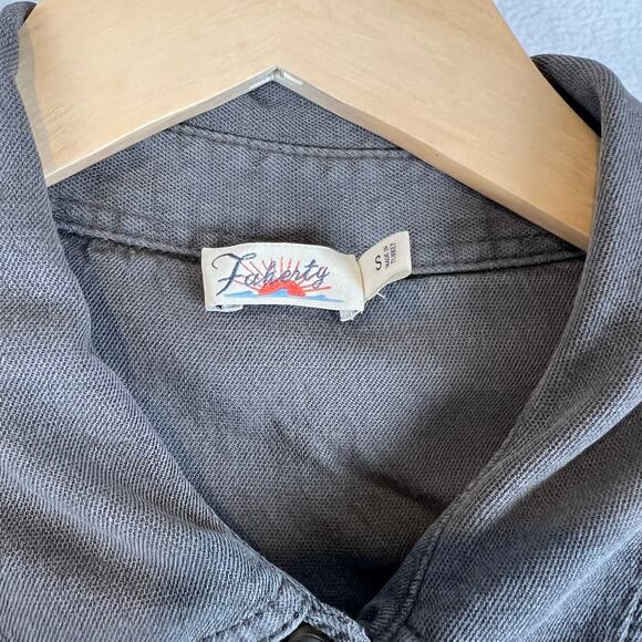 Faherty Arlie Day Jumpsuit Womens Small Surplus Green Long Sleeve Linen Blend - Picture 3 of 8